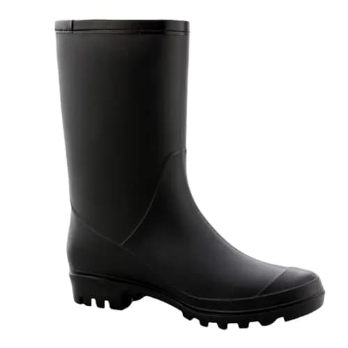 Fubotao Women's Mid Calf Rain Boots Black | Waterproof Fashion Garden Shoes Anti-slipping thumbnail 3