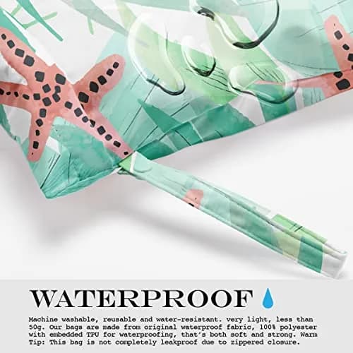zcyxuuw Wet Bag Waterproof Reusable Beach & Travel Bag 26 x 32 CM | Multi-Purpose, Durable, Ocean Decor thumbnail 6