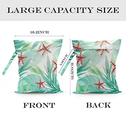 zcyxuuw Wet Bag Waterproof Reusable Beach & Travel Bag 26 x 32 CM | Multi-Purpose, Durable, Ocean Decor thumbnail 2