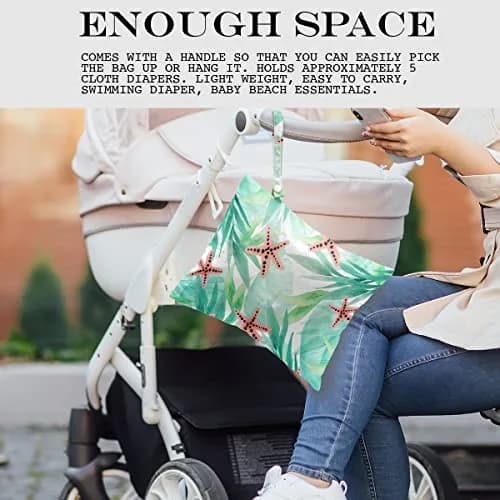 zcyxuuw Wet Bag Waterproof Reusable Beach & Travel Bag 26 x 32 CM | Multi-Purpose, Durable, Ocean Decor thumbnail 3