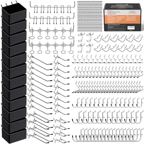 INCLY 278-Piece Pegboard Accessories Organizer Kit with Bins and Hooks | 10.7" L x 9" W x 4.3" H thumbnail 1