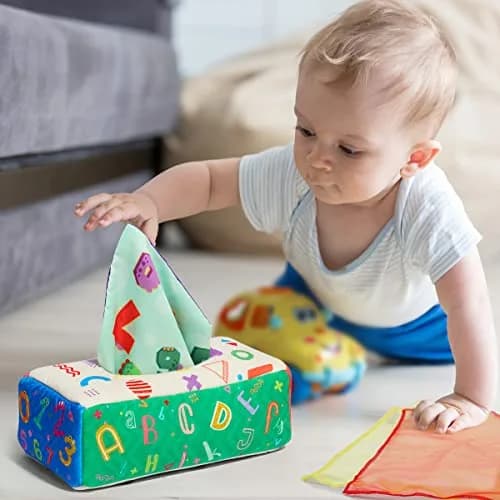 URMYWO Baby Tissue Box Toy, Montessori Baby Toys for 6-12 Months 1 Year Old Boy Girl | Sensory & Developmental Play thumbnail 6