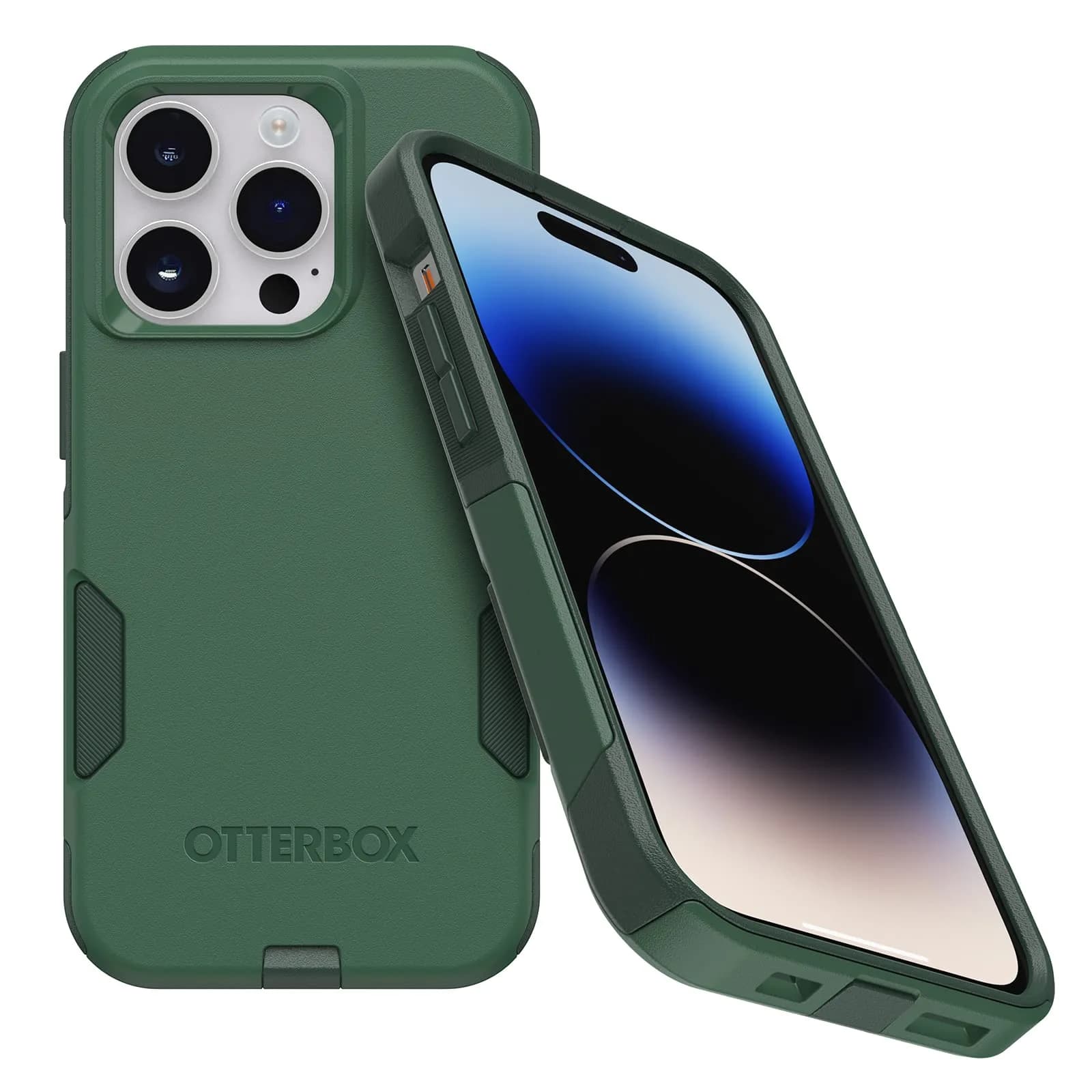 OtterBox Commuter Series Case for iPhone 14 Pro - Green | Slim & Tough, Antimicrobial, Port Protection - main product image