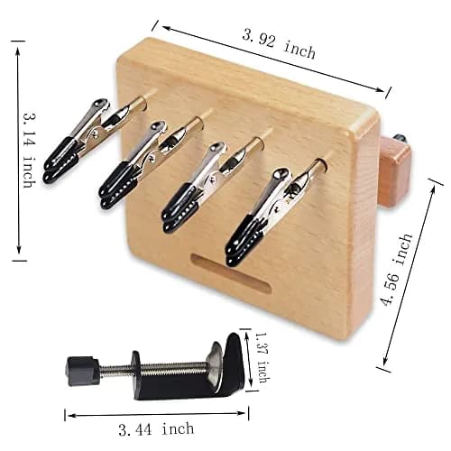DAFENCHI Fringe Twister for Quickly Twisting | 4 Clips Wood Cord Maker Tool, Yarn Fringe Twister for Weaving, Tassel/Rope Making Machine thumbnail 4