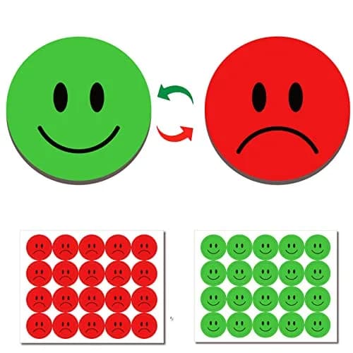 OLIKIUS Double Sided Smiley Face Magnets for Whiteboard, 20 Pieces (2.54 cm) | Versatile Status Visualization thumbnail 1