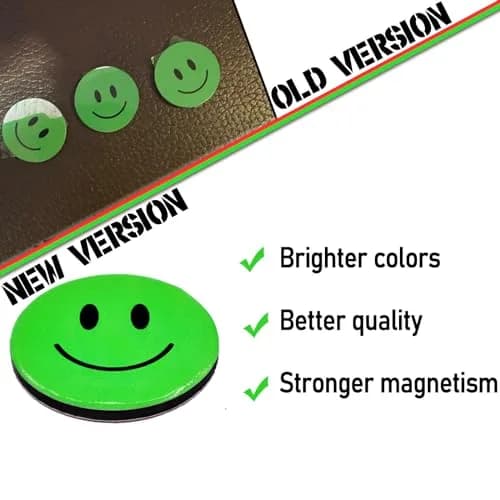 OLIKIUS Double Sided Smiley Face Magnets for Whiteboard, 20 Pieces (2.54 cm) | Versatile Status Visualization thumbnail 5