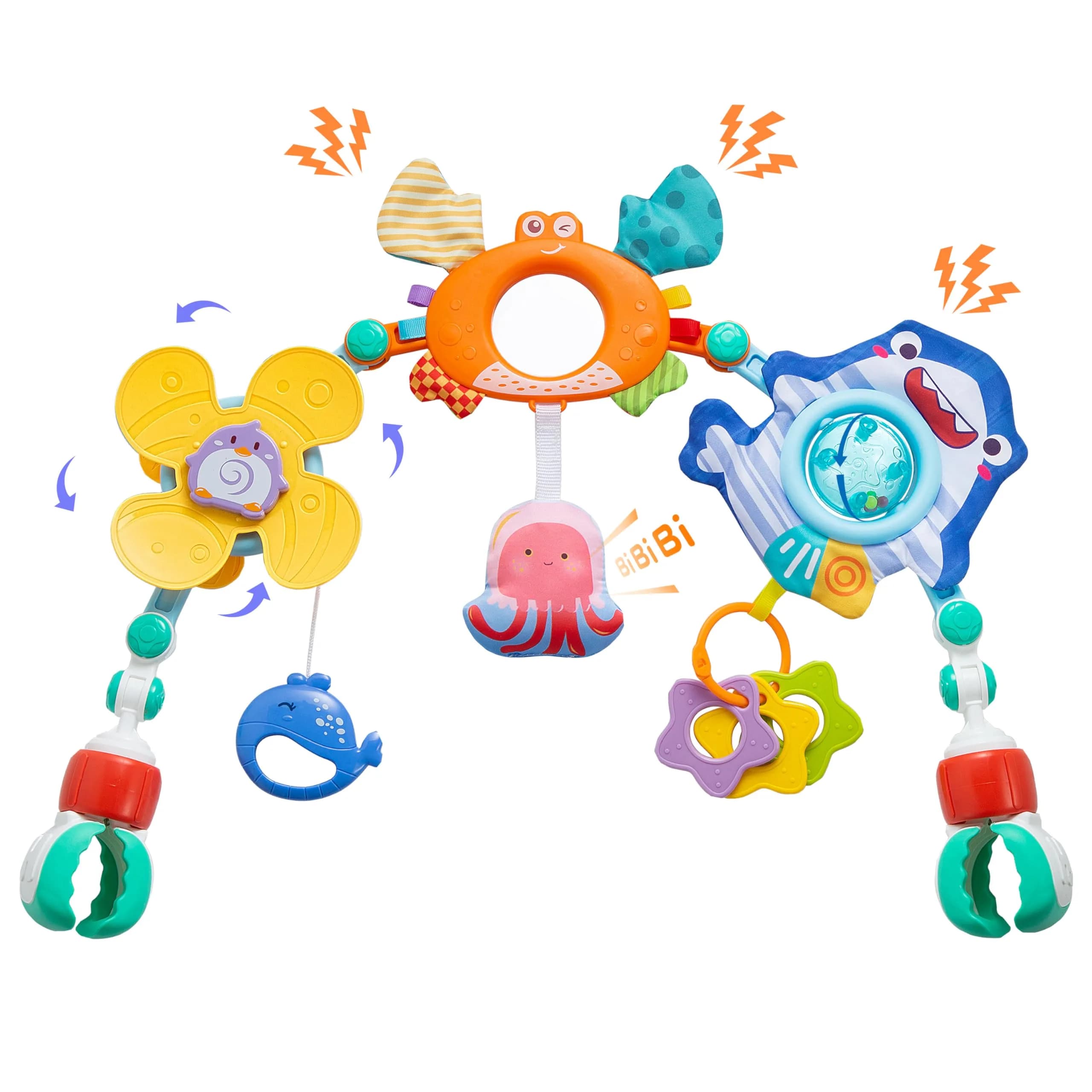 Lynncare Baby Stroller Arch Toy with Sensory Activity Toys, 20.48 oz (580 g) | BPA-Free, ASTM Certified