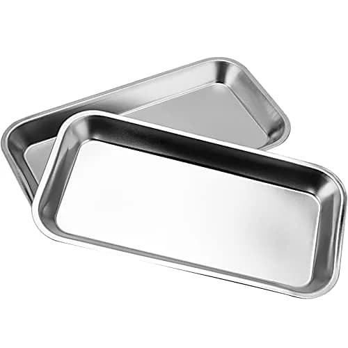 HOZEON Stainless Steel Surgical Tray 10 Pack | 22.5 x 12 x 2 cm (8.86 x 4.72 x 0.78 inch) thumbnail 4