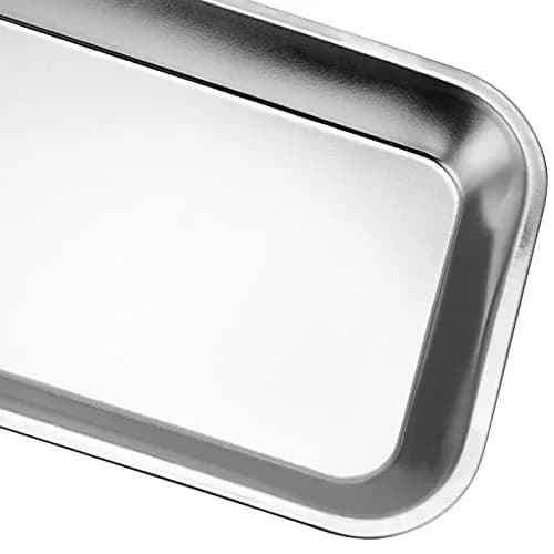 HOZEON Stainless Steel Surgical Tray 10 Pack | 22.5 x 12 x 2 cm (8.86 x 4.72 x 0.78 inch) thumbnail 3