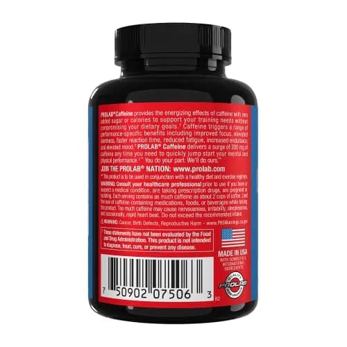 ProLab Caffeine 200mg Tablets, 200 Count | Energy, Focus & Endurance thumbnail 5