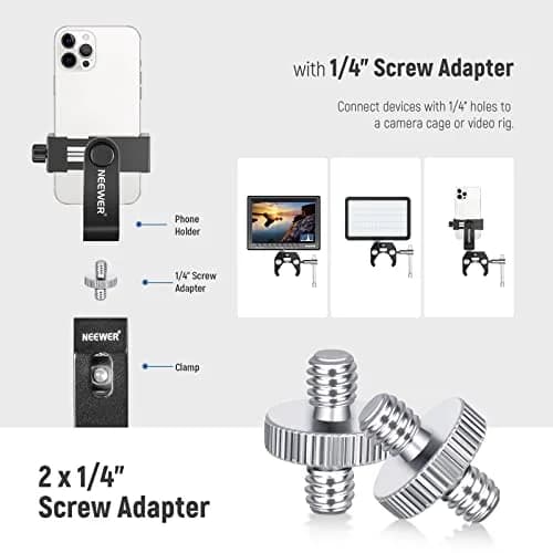 NEEWER 8 PCs Hot Shoe Mount Adapter Kit | Aluminum Camera & Lighting Accessory thumbnail 4