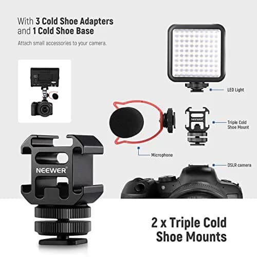 NEEWER 8 PCs Hot Shoe Mount Adapter Kit | Aluminum Camera & Lighting Accessory thumbnail 5