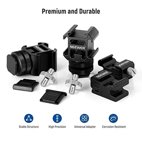 NEEWER 8 PCs Hot Shoe Mount Adapter Kit | Aluminum Camera & Lighting Accessory thumbnail 2