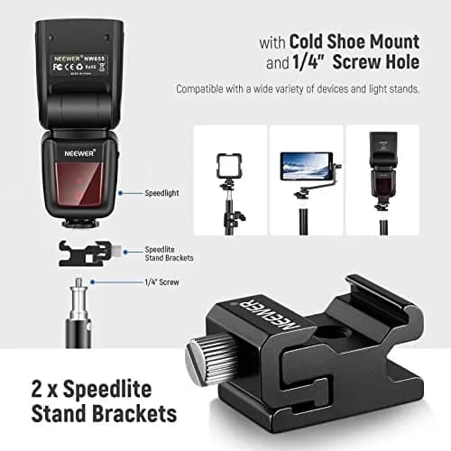 NEEWER 8 PCs Hot Shoe Mount Adapter Kit | Aluminum Camera & Lighting Accessory thumbnail 3