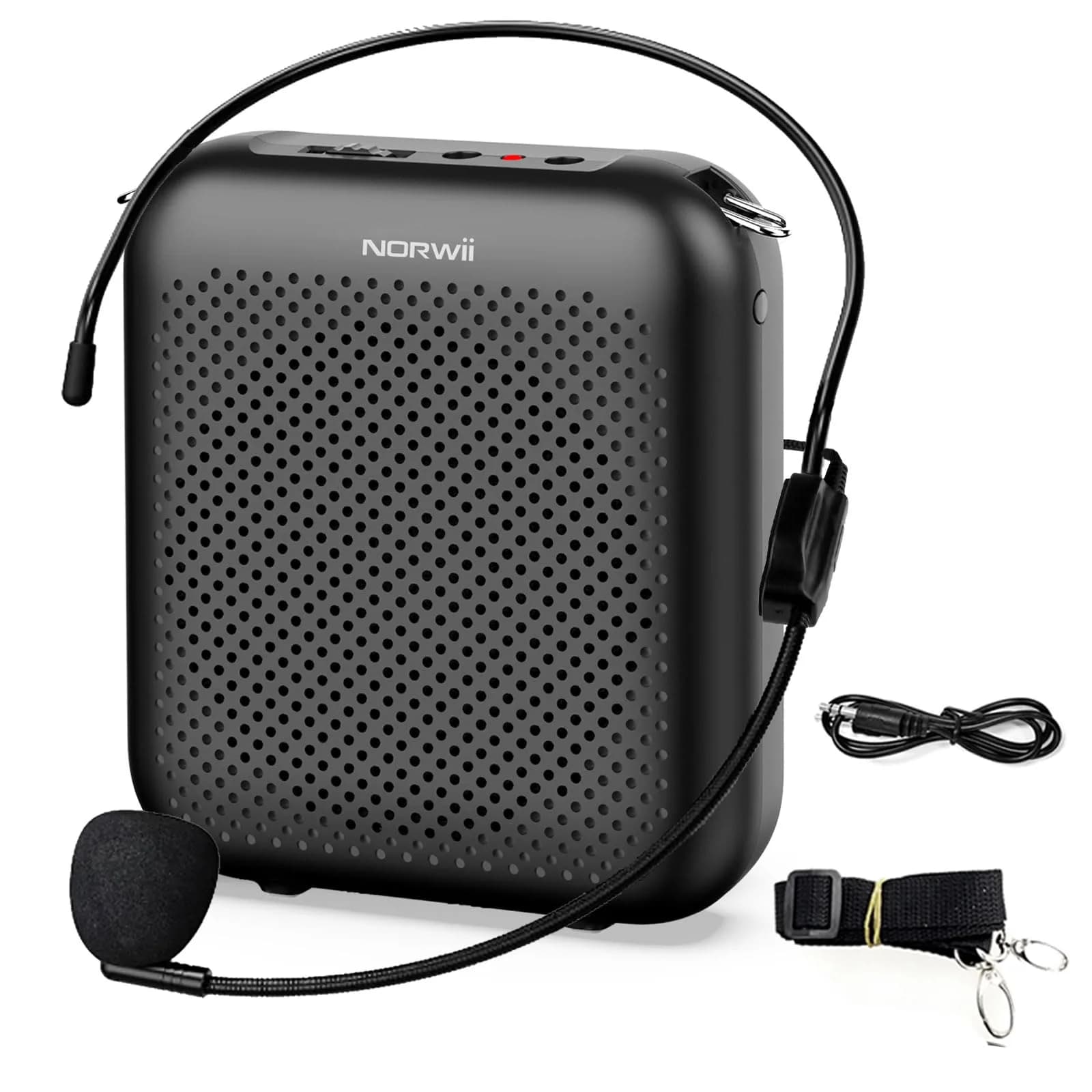 Norwii Portable Voice Amplifier with Wired Microphone Headset - 10W, 4000mAh, 30-Hour Battery | Loud & Clear Sound for Teachers - main product image