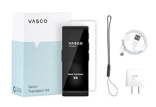 Vasco V4 Language Translator Device | 112 Languages | Free Lifetime Internet in Almost 200 Countries | Black Onyx thumbnail 2