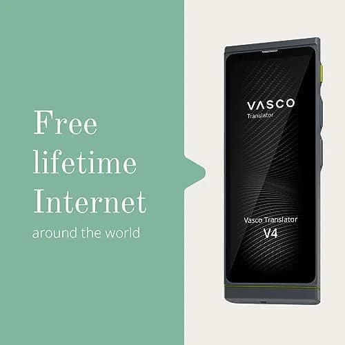 Vasco V4 Language Translator Device | 112 Languages | Free Lifetime Internet in Almost 200 Countries | Black Onyx thumbnail 3