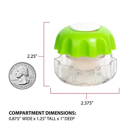 EZY DOSE Pill Crusher & Tablet Grinder with Storage Compartment, Small, Green | Medication Aid thumbnail 2
