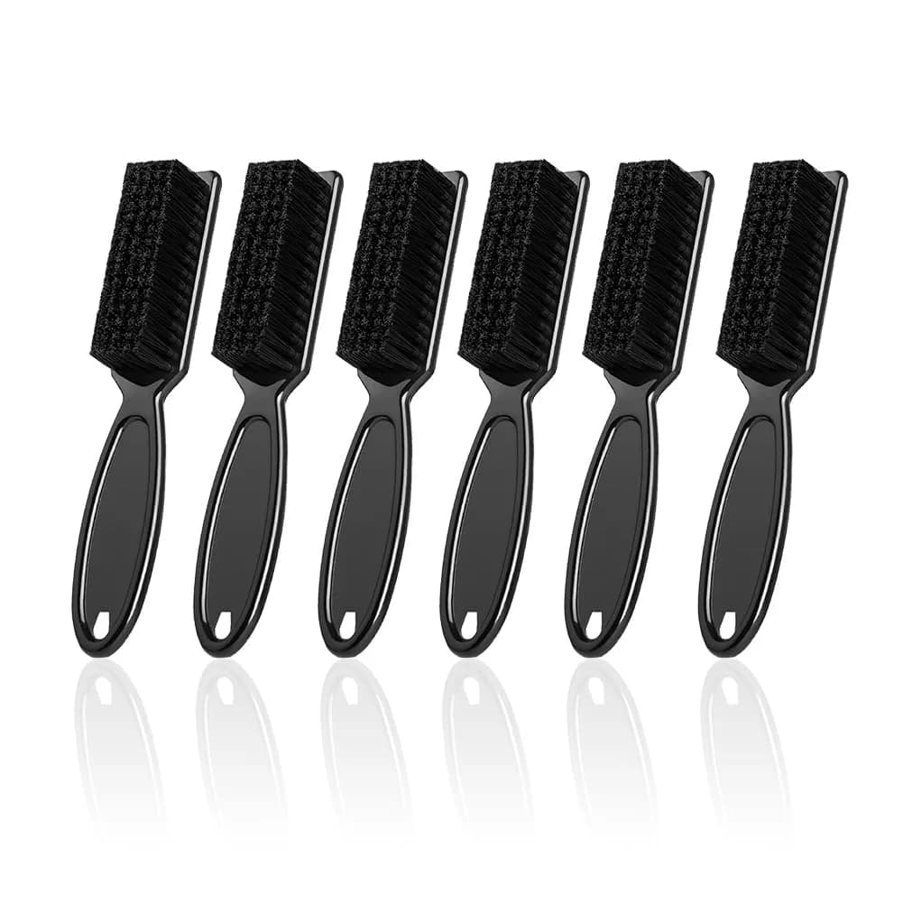 SQULIGT 10 Pcs Barber Clipper Cleaning Brush Set | Nylon Bristle & ABS Handle — 6 pcs