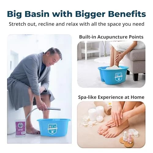 American Wellness Authority Extra Large Foot Soaking Tub | Durable Plastic Pedicure Basin for Relaxing Foot Baths (70-120c) thumbnail 4