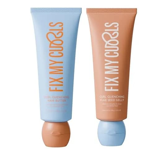 Fix My Curls Curl Quenching Moisture Styling Duo | For Curly, Wavy, Dry, Frizzy Hair | 210ml (7.05 Fl Oz) | Vegan & Toxin-Free thumbnail 1