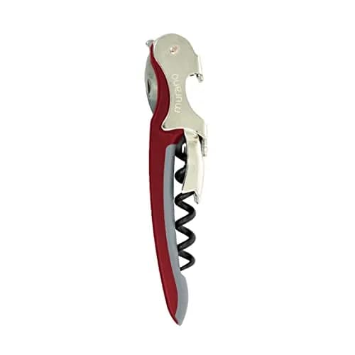 Franmara Soft-Touch Murano Two-Step Waiter Corkscrew with Nonstick Spiral (Burgundy) | Professional Wine Opener thumbnail 1