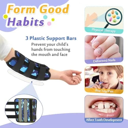 Mybow Thumb Sucking Stop for Kids Elbow Brace - Camouflage Blue (1 PCS) thumbnail 3