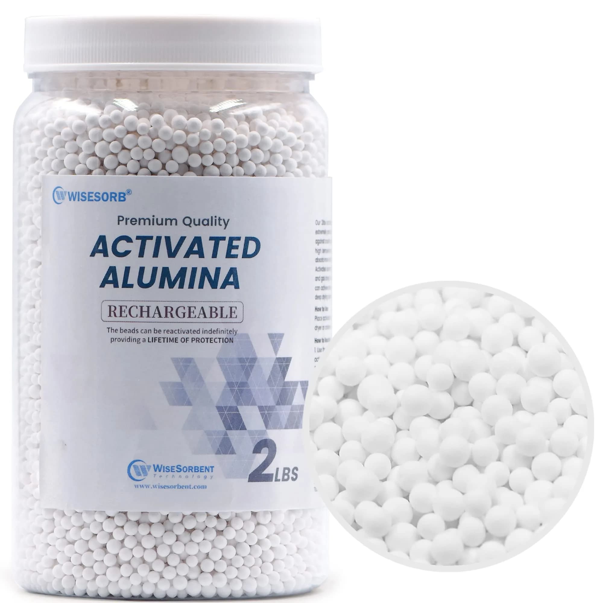 Wisesorb Activated Alumina Desiccant 0.91 kg (2 LBS) | Moisture Absorber for Filament Drying