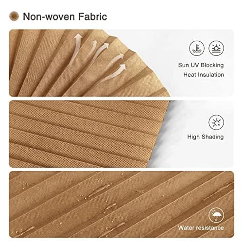 Jlong Cordless No-Drill Pleated Paper Shades 59"H x 23.6"W (150cm x 60cm) | Temporary Light Filtering Window Coverings thumbnail 2