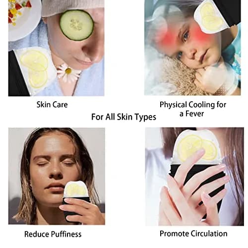 Evmliy Ice Roller for Face & Neck | 2-Pack Pink & Black Silicone Facial Massager for Puffiness Relief & Glow thumbnail 6