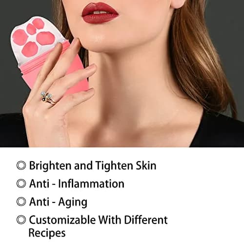 Evmliy Ice Roller for Face & Neck | 2-Pack Pink & Black Silicone Facial Massager for Puffiness Relief & Glow thumbnail 2