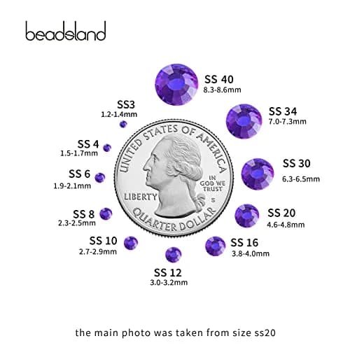 BEADSLAND Hotfix Rhinestones Purple Velvet SS16 (3.8-4.0mm) | 1440pcs Glass Crystal Embellishments thumbnail 3