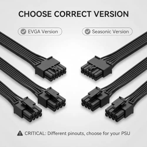lilila-ree 12Pin GPU Power Adapter 30cm | Compact, High-Quality EVGA/Seasonic Compatible thumbnail 5