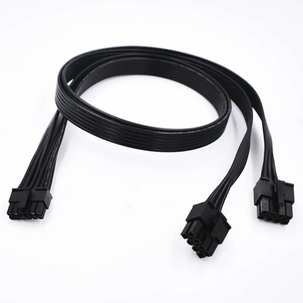 lilila-ree 12Pin GPU Power Adapter 30cm | Compact, High-Quality EVGA/Seasonic Compatible — Black