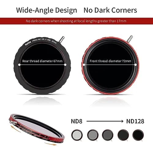 Haida 67mm VND+CPL 2 in 1 Filter ND8-ND128 (3-7 Stops) | Pro II Series Multi-Coating Nano-Coating Polarizer thumbnail 5