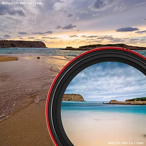 Haida 72mm PRO II 2-in-1 CPL + VND Filter (3-7 Stops) | Multi-Coated Nano-Coating Polarizer & Variable ND thumbnail 6