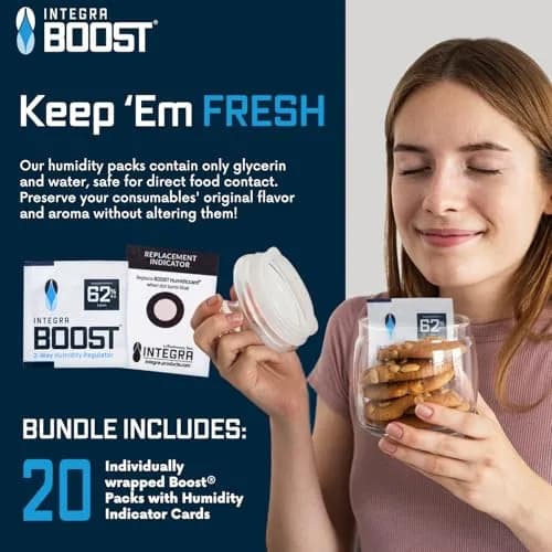 Integra Boost 62% RH 2-Way Humidity Control Pack, 2g | Preserves Freshness & Flavor thumbnail 7