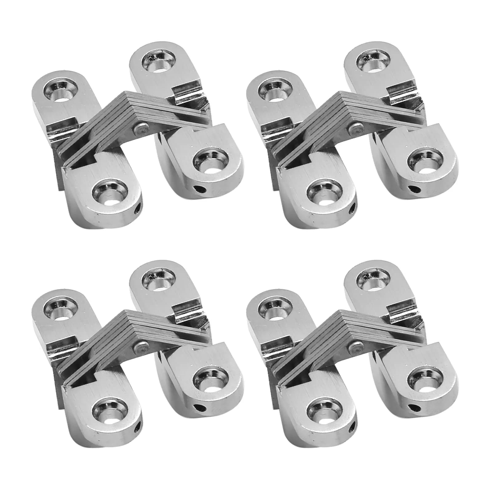 Rierdge 68.5 mm Hidden Hinge, Stainless Steel, 2 pcs | Durable Concealed Cabinet Hardware — 44.5 mm, 4 PCS