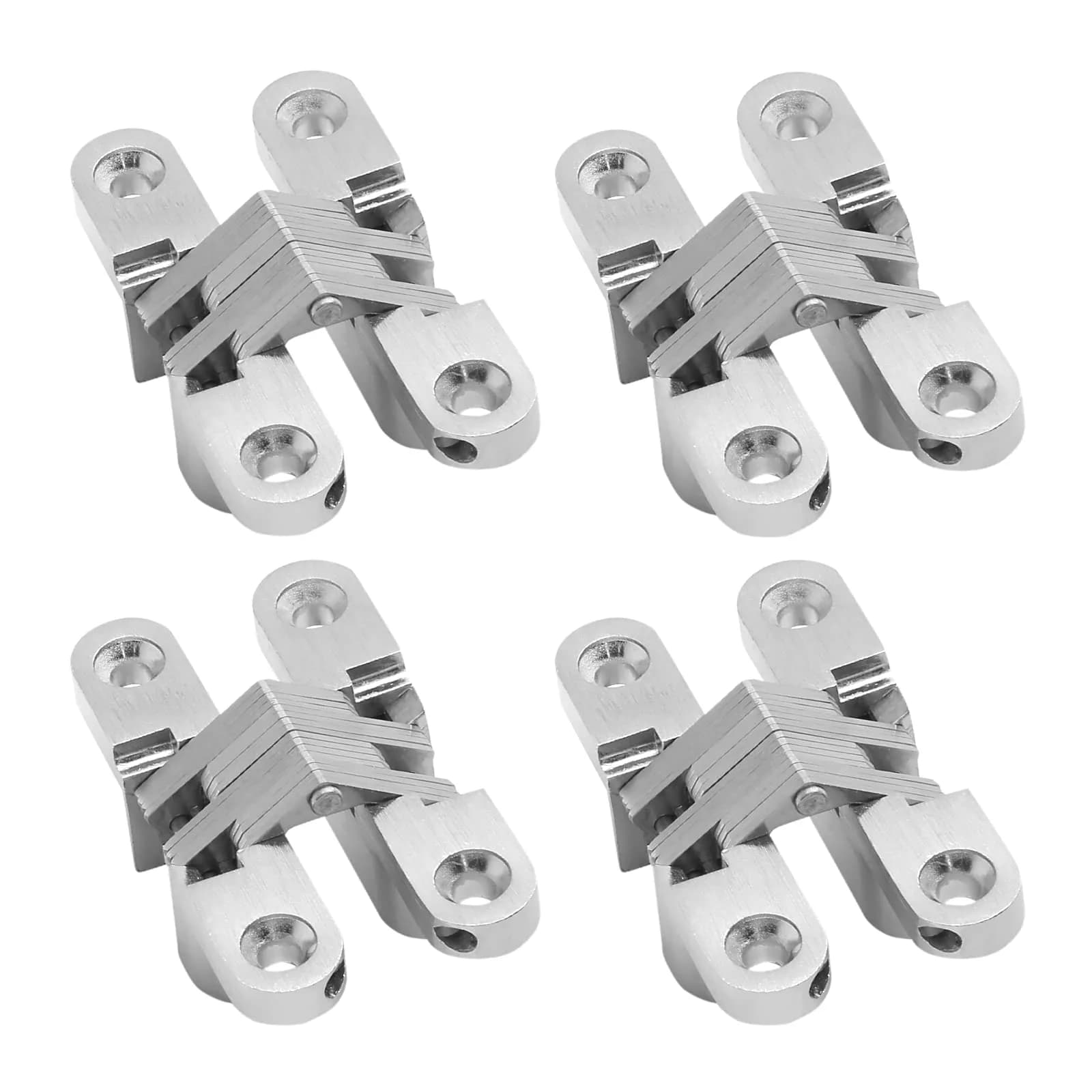 Rierdge 68.5 mm Hidden Hinge, Stainless Steel, 2 pcs | Durable Concealed Cabinet Hardware — 60.3 mm, 4 PCS