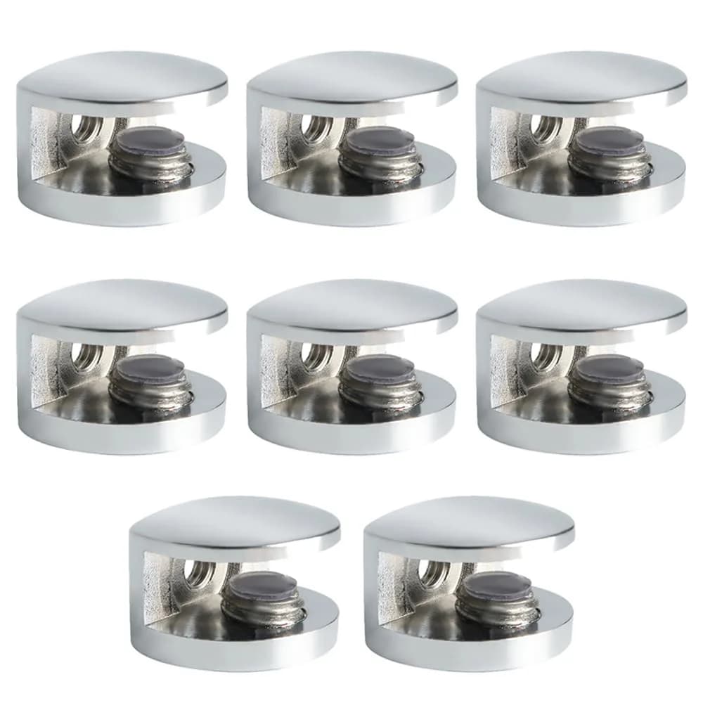 SAYAYO Glass Shelf Brackets Adjustable for 5-8 mm | Durable Zinc Alloy Support - main product image