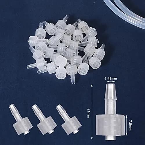 AIEX Luer Lock Syringe Connector Set 30pcs | Clear Polypropylene Adapters for Secure Lab Connections thumbnail 2