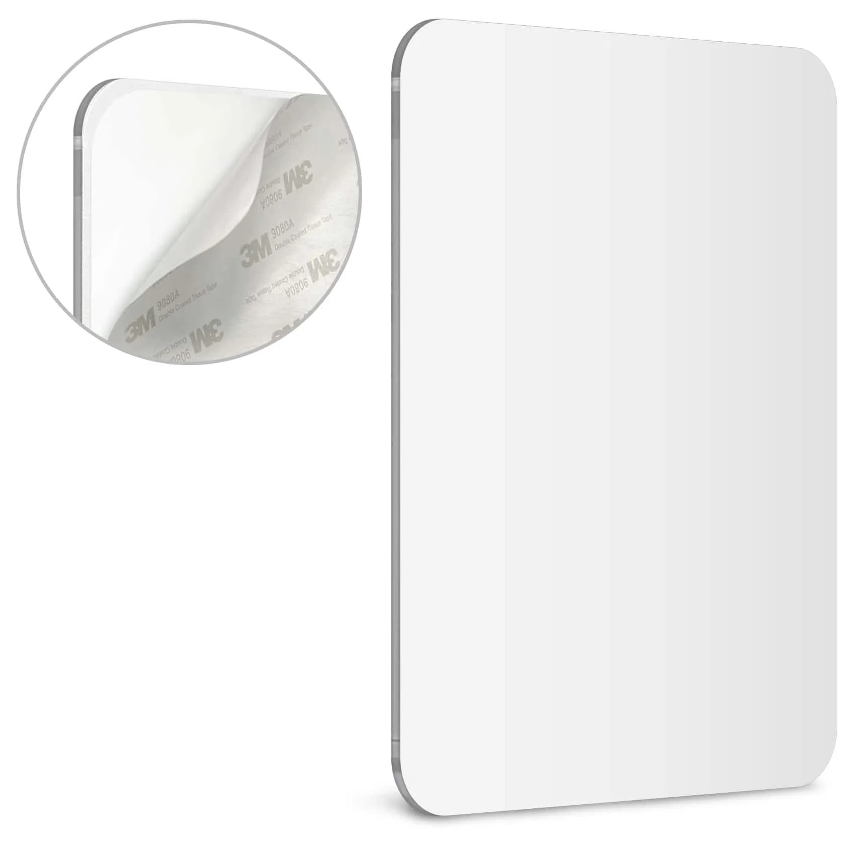Mavoro 7x9 inch Acrylic Shower Mirror | Unbreakable, Less Fog, 3M Adhesive Mount | 17.8cm x 22.9cm - main product image
