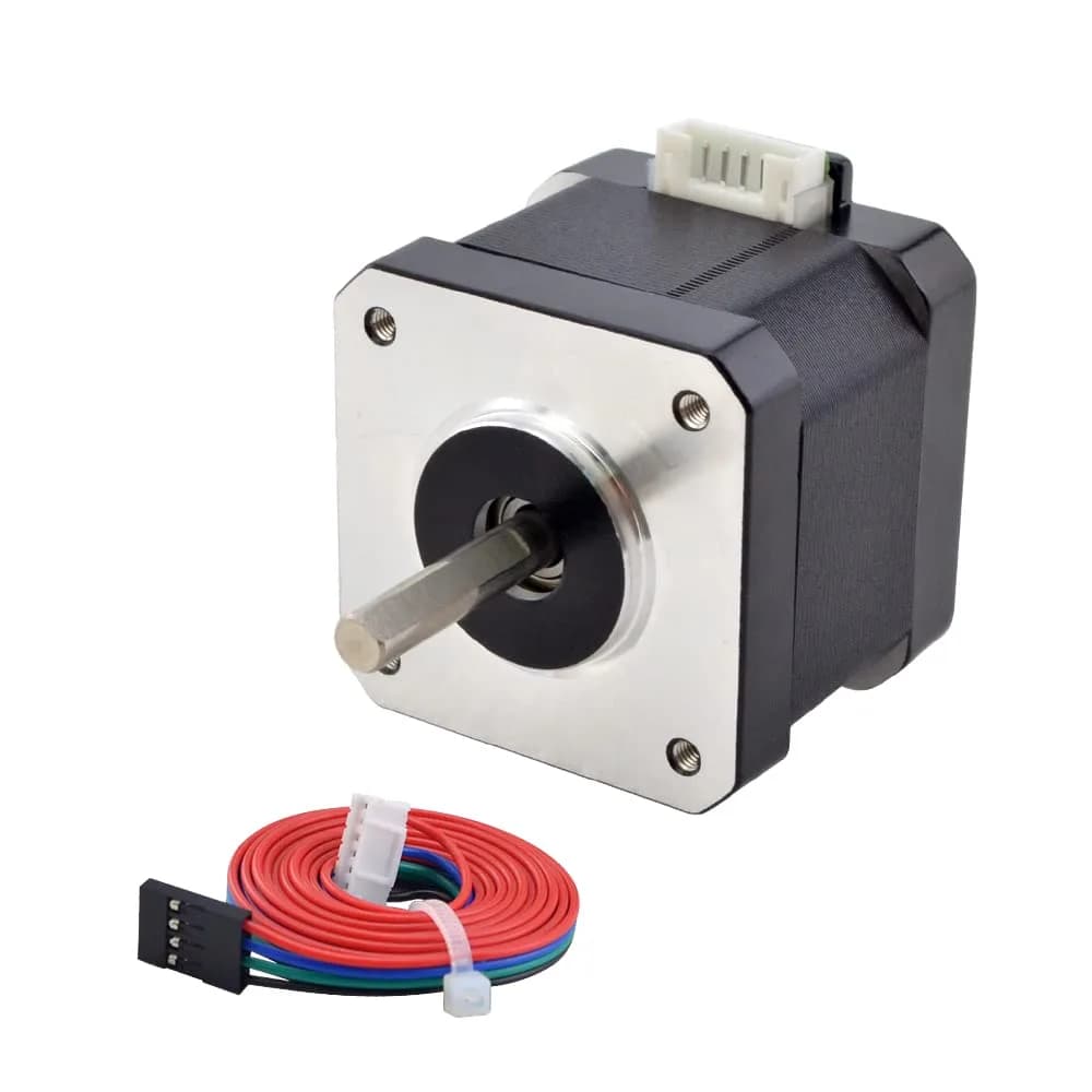 STEPPERONLINE Nema 17 Stepper Motor 0.9deg 1.5A 30Ncm with 1m Cable | 42mm Frame Bipolar Motor for 3D Printers & CNC