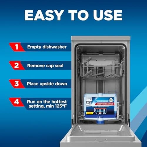 Finish Dishwasher Cleaner Liquid 4 Bottles | Deep Cleans Hidden Grease & Limescale thumbnail 5