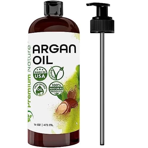 Premium Nature Organic Argan Oil for Hair Growth & Skin Serum 473ml (16 Fl Oz) | Pure Cold Pressed Moroccan Oil for Dry, Damaged, Curly, Frizzy Hair thumbnail 1