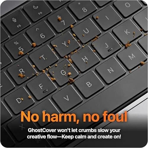 UPPERCASE GhostCover Original Premium Ultra Thin Keyboard Cover Protector for MacBook Pro 14"/16" & Air 13"/15" (1 Unit, Translucent Tinted) thumbnail 6