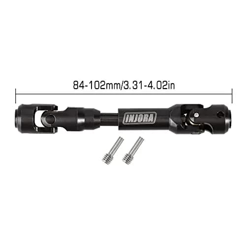 INJORA Steel Heavy-Duty Drive Shaft for 1/10 RC Crawler Car, 84-102mm | Long-lasting Steel Construction thumbnail 2