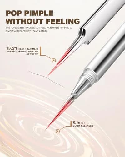 SG Nekoo Professional Milia & Blackhead Removal Tool Kit with Titanium Alloy Needle & Tweezers | Titanium Gold thumbnail 4