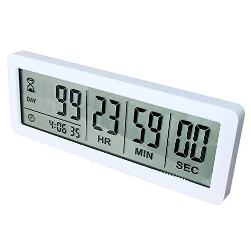 MOSTRUST Digital Countdown Days Timer - White | 999 Days Count Down Clock with Stand & Magnet thumbnail 1