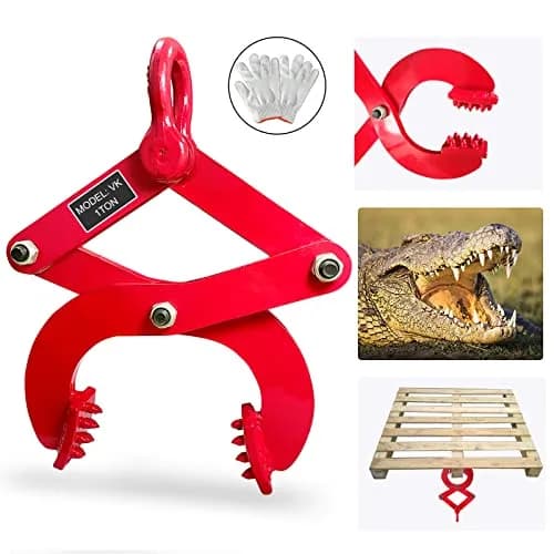 BONOOTH Pallet Puller 2T (4409 lbs) Capacity Heavy Duty Steel Single Scissor Jaw Grabber | Industrial Material Handling Tool thumbnail 1